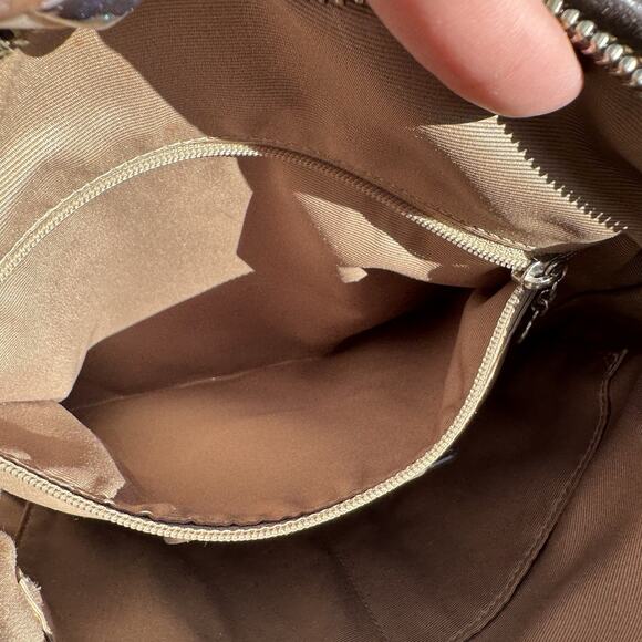 Vintage Coach Signature Mini C Bag Canvas Suede Shoulder Bag Purse Brown F10944 - Picture 11 of 16